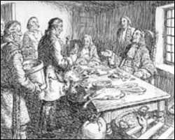 Perception du cens par le seigneur.