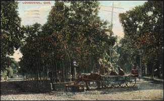 Rue Saint-Charles, devant le parc Saint-Jean-Baptiste, à Longueuil.