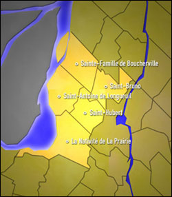 Les paroisses vers le milieu du XIXe siècle. 