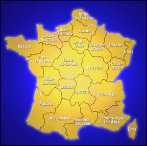 Carte de la France.