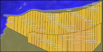 Plan des premières concessions de la côte de Saint-Lambert.
