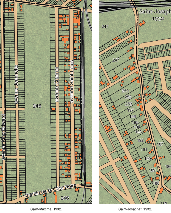 Carte secteur LeMoyne en 1932