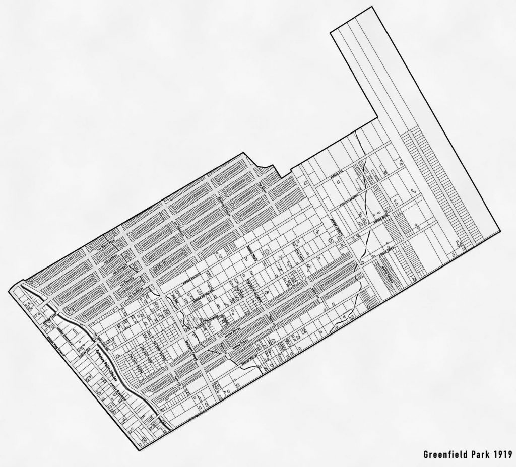 Carte de Greenfield Park en 1919