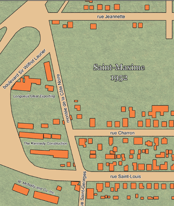 Carte Saint-Maxime (Ville LeMoyne) 1932