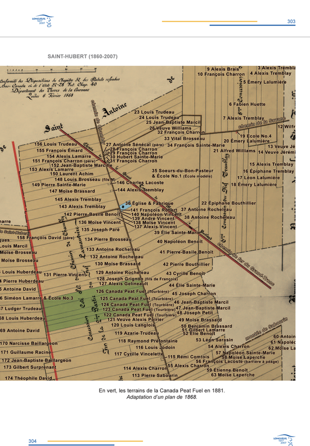 Carte de Saint-Hubert en 1902 