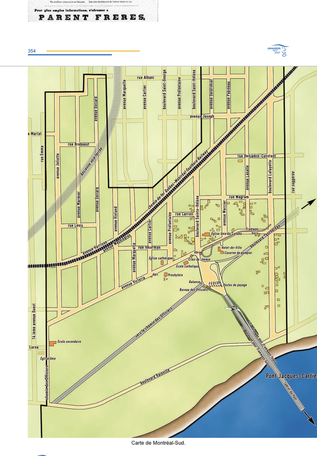 Carte de Montréal-Sud