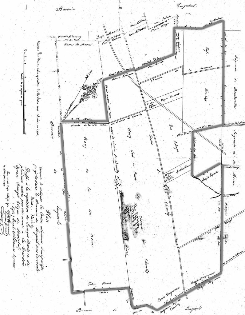 Carte de la fonation de Saint-Hubert (Longueuil)