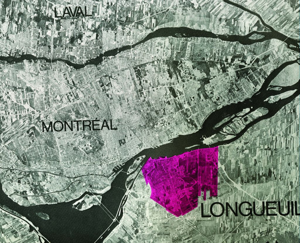 Carte de Longueuil avant la fusdion de 1969