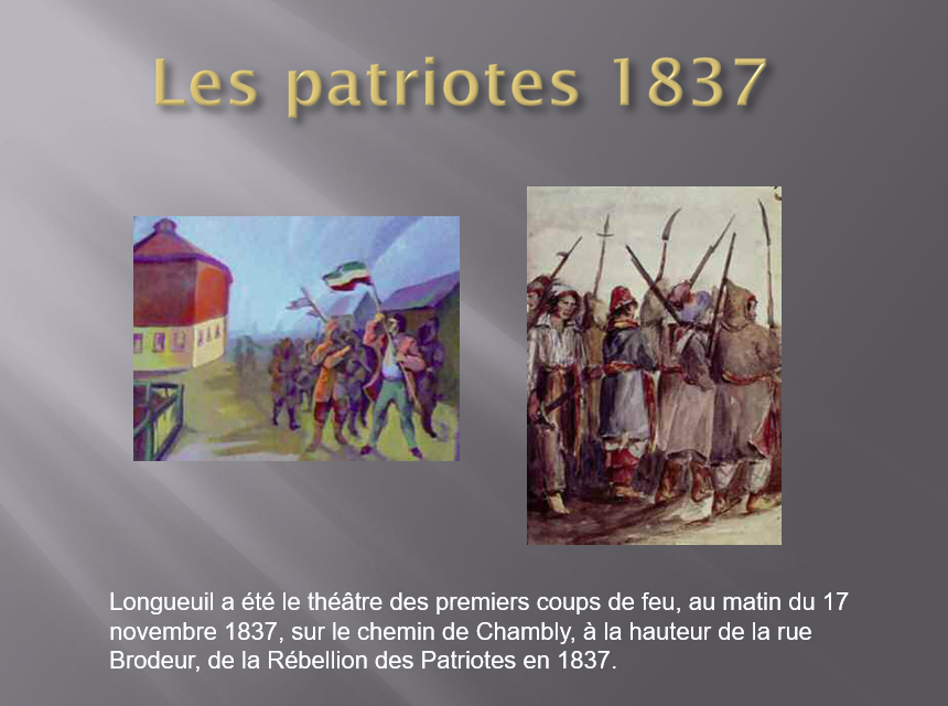 Histoire de Longueuil 55 Patriotes1837