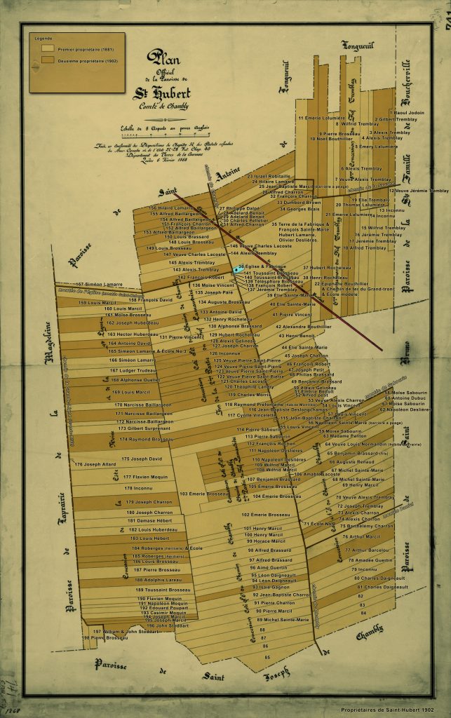 Carte de Saint-Hubert en 1902