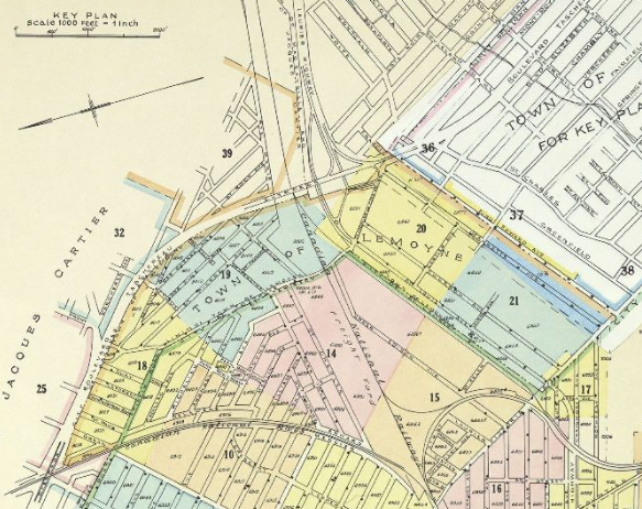 Carte de Ville LeMoyne (Longueuil) en 1952