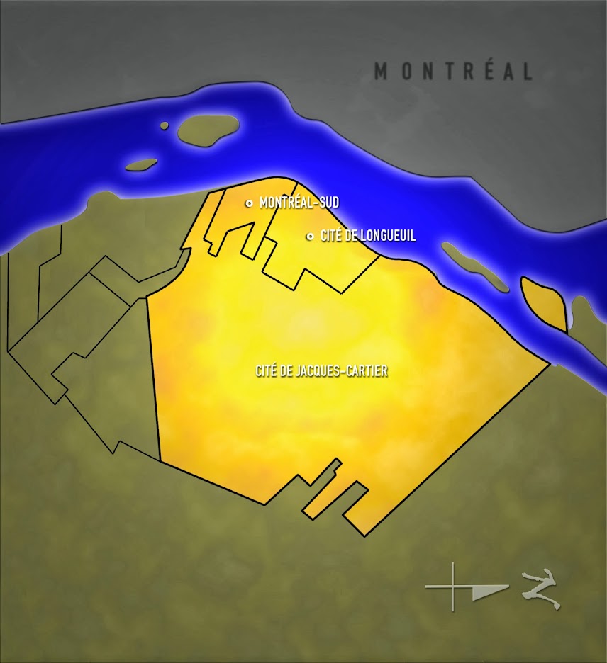 Carte de Longueuil en 1970