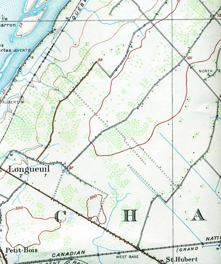 Carte d'une partie de Longueuil en 1924