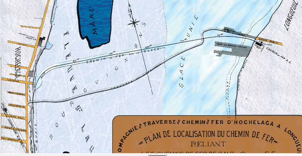 Traverse du chemin de fer sur la glace